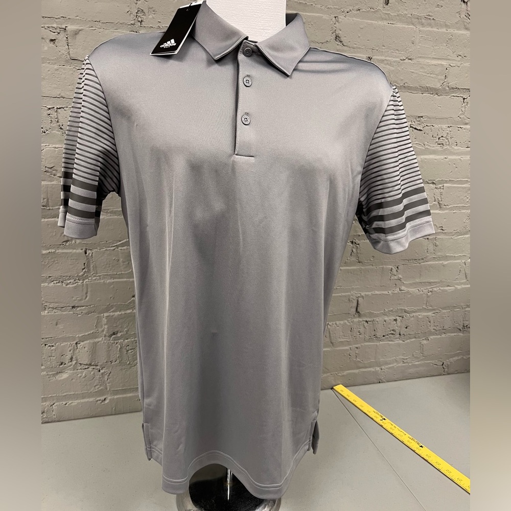adidas Men's Silver Polo Shirt UPF 50+